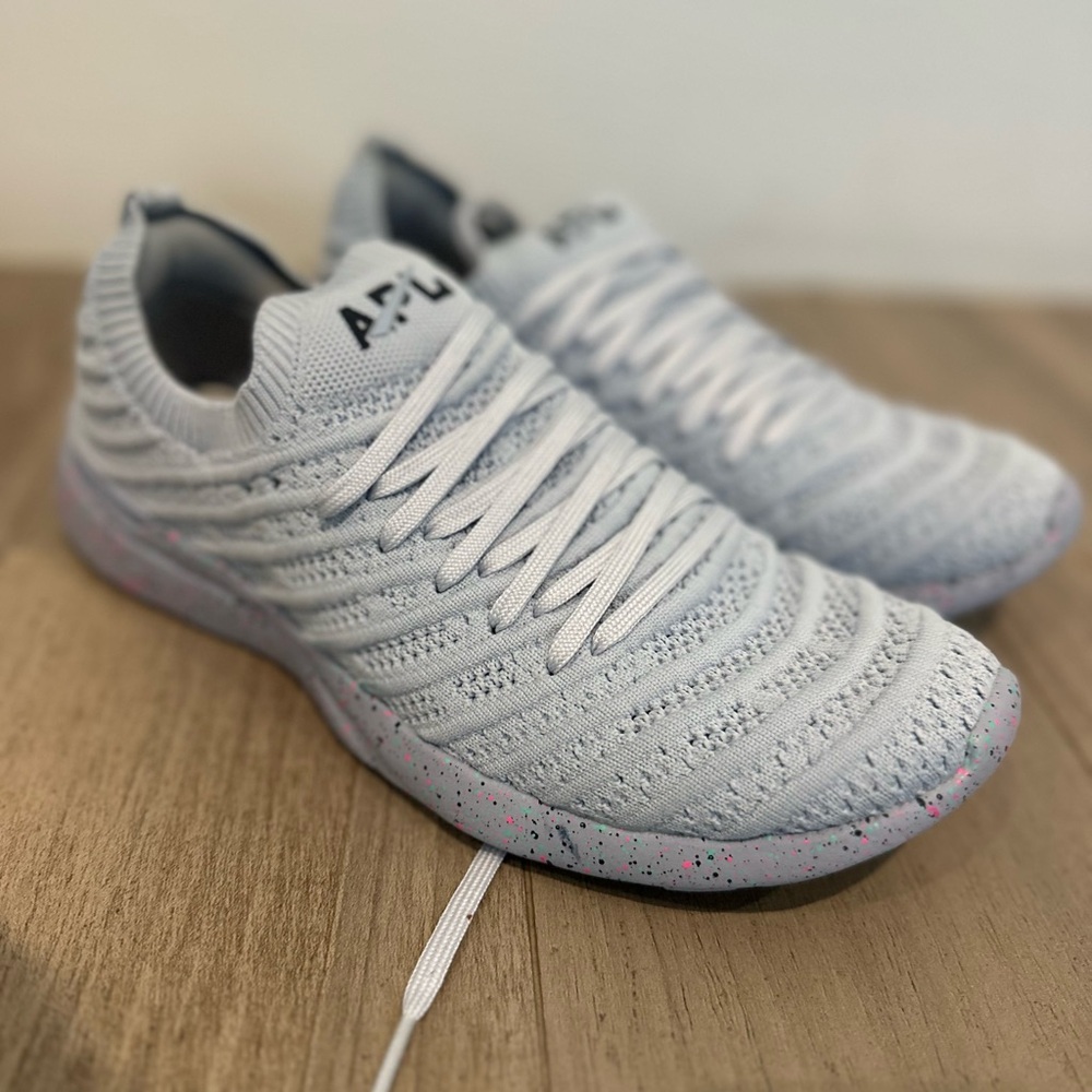 Women’s APL Light Blue Speckled Knit Sneakers